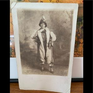 Antique Real Photo Postcard Clown Early 1900’s